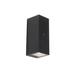 Qazqa wandlamp met daglichtsensor baleno zwart gu10