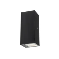 Qazqa wandlamp met daglichtsensor baleno zwart gu10