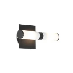 Qazqa wandlamp met glas bath zwart g9
