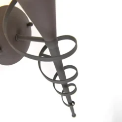 Qazqa wandlamp met glas castle wl bruin e14