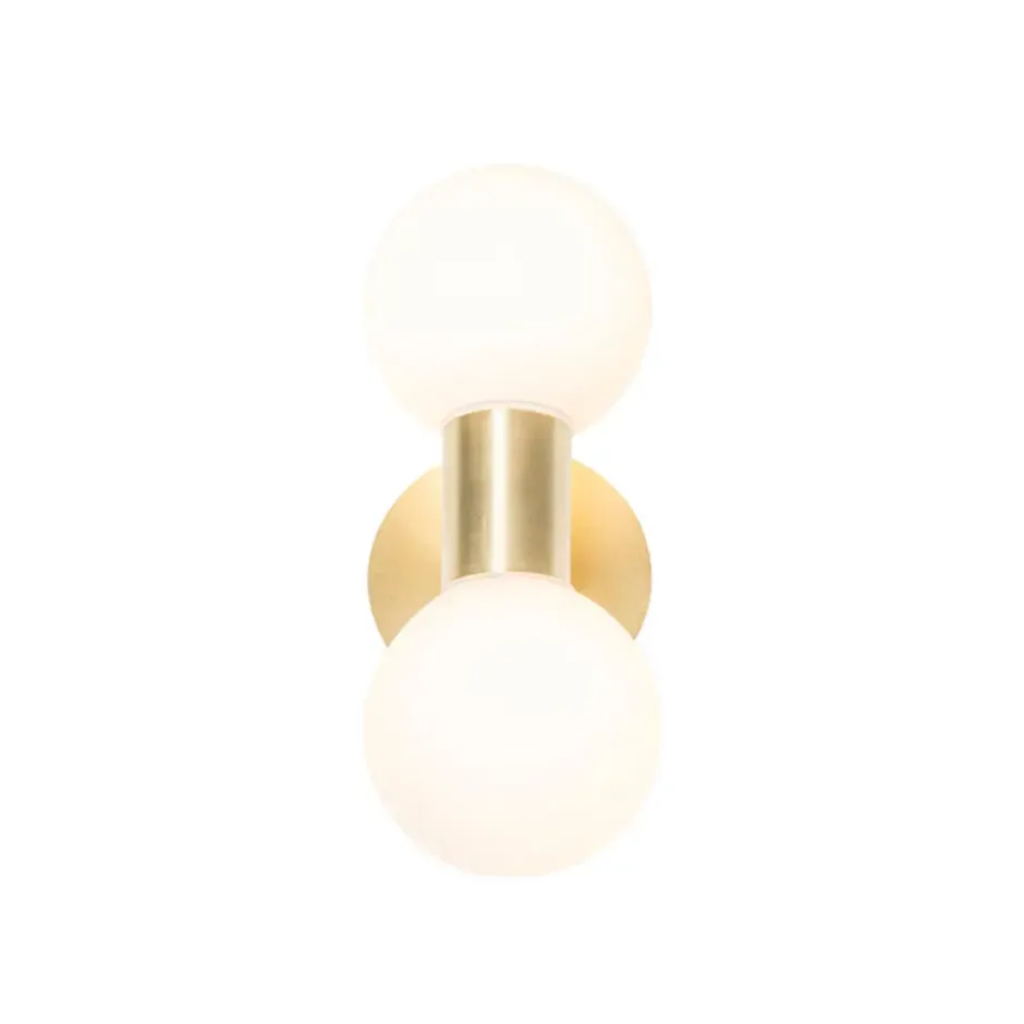Qazqa wandlamp met glas cederic goudkleurig g9
