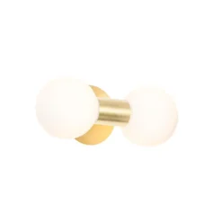 Qazqa wandlamp met glas cederic goudkleurig g9