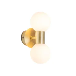 Qazqa wandlamp met glas cederic goudkleurig g9