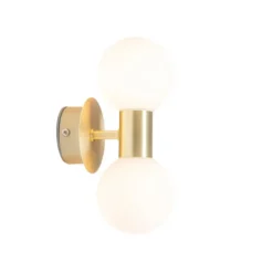 Qazqa wandlamp met glas cederic goudkleurig g9