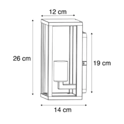 Qazqa wandlamp met glas charlois zwart e27