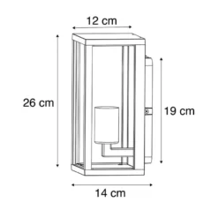 Qazqa wandlamp met glas charlois zwart e27