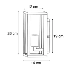 Qazqa wandlamp met glas charlois zwart e27