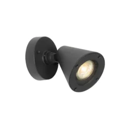 Qazqa wandlamp met glas ciara zwart gu10
