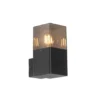 Qazqa wandlamp met glas denmark zwart e27
