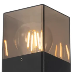Qazqa wandlamp met glas denmark zwart e27