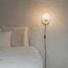 Qazqa wandlamp met glas flore goudkleurig e14