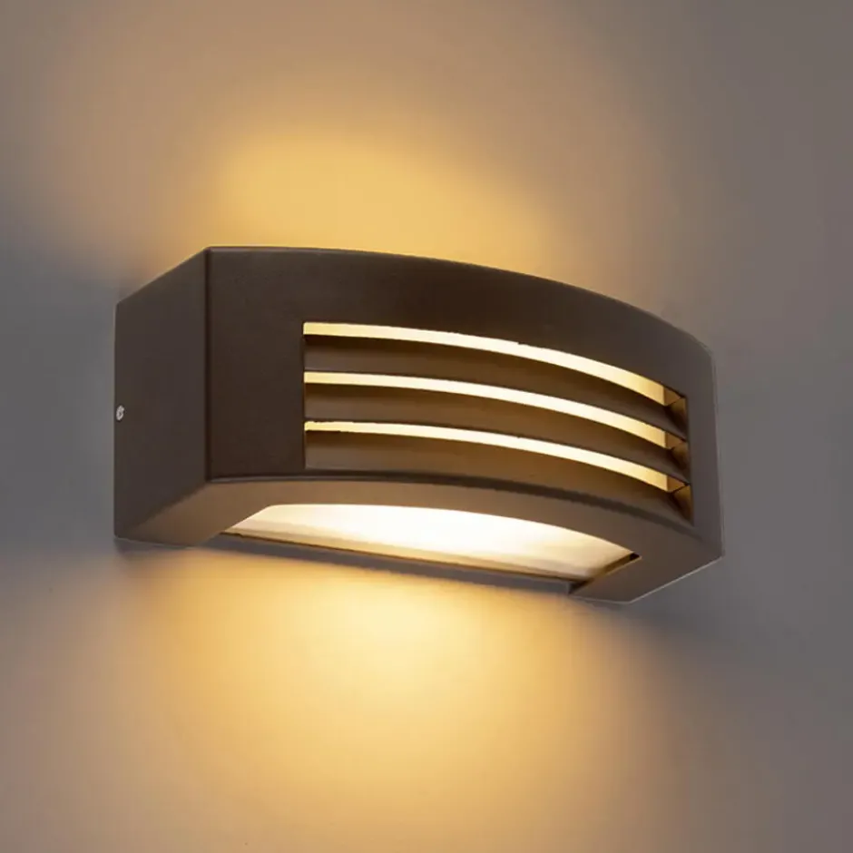 Qazqa wandlamp met glas hurricane bruin e27