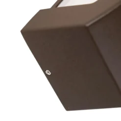 Qazqa wandlamp met glas hurricane bruin e27