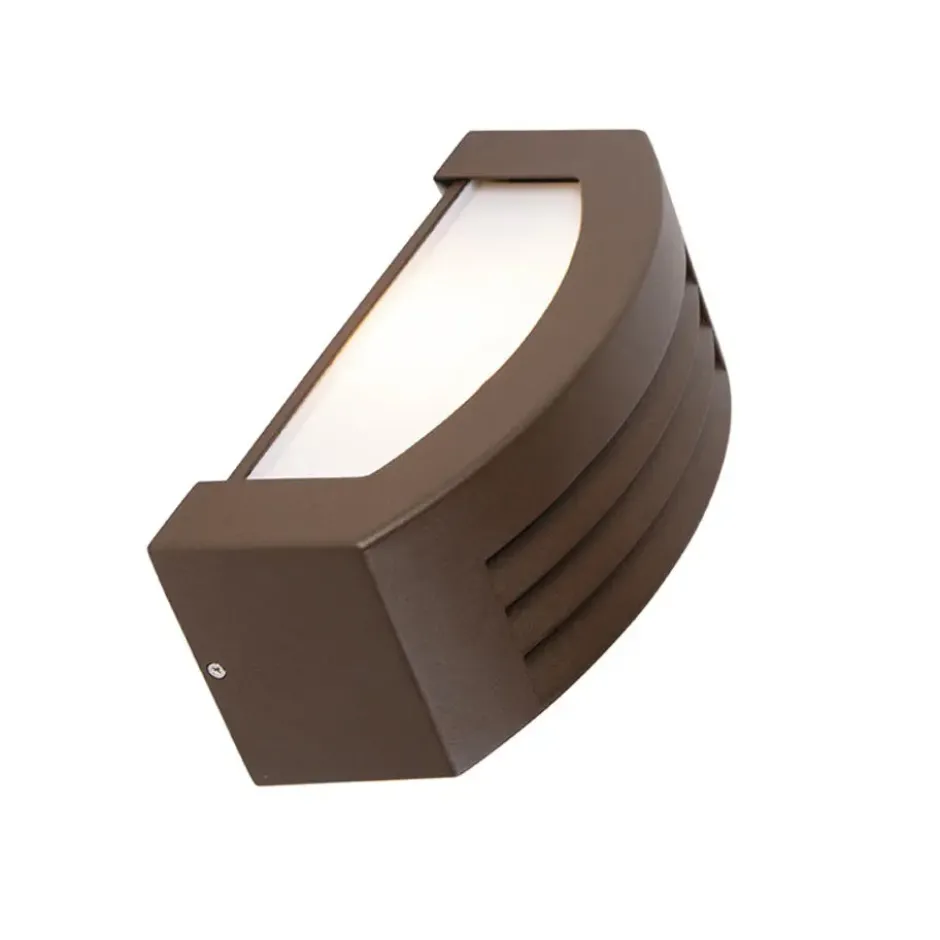 Qazqa wandlamp met glas hurricane bruin e27