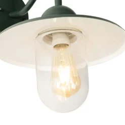 Qazqa wandlamp met glas kansas groen e27