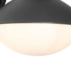 Qazqa wandlamp met glas marcel zwart e27
