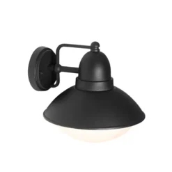 Qazqa wandlamp met glas marcel zwart e27