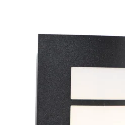 Qazqa wandlamp met glas miro zwart e27