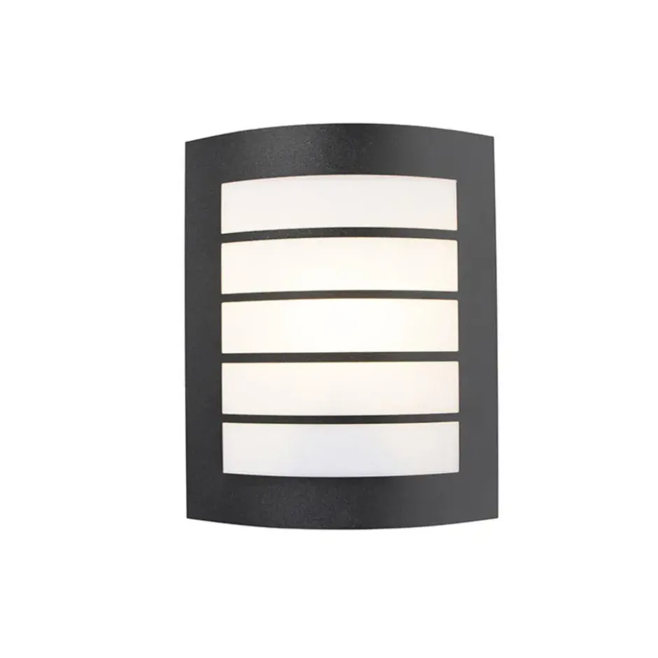 Qazqa wandlamp met glas miro zwart e27