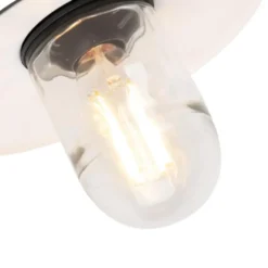 Qazqa wandlamp met glas munich zwart e27