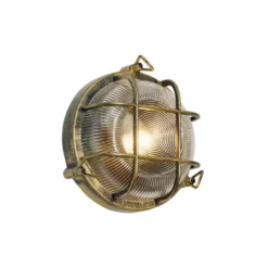 Qazqa wandlamp met glas nautica goudkleurig e27