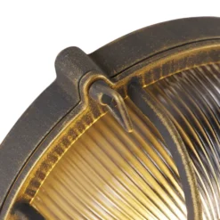 Qazqa wandlamp met glas nautica goudkleurig e27