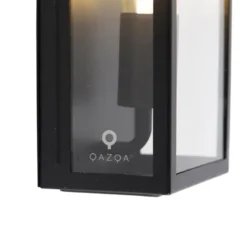 Qazqa wandlamp met glas rotterdam zwart e27