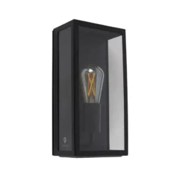 Qazqa wandlamp met glas rotterdam zwart e27