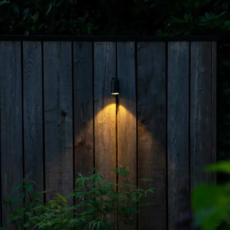 Qazqa wandlamp met glas solo zwart gu10