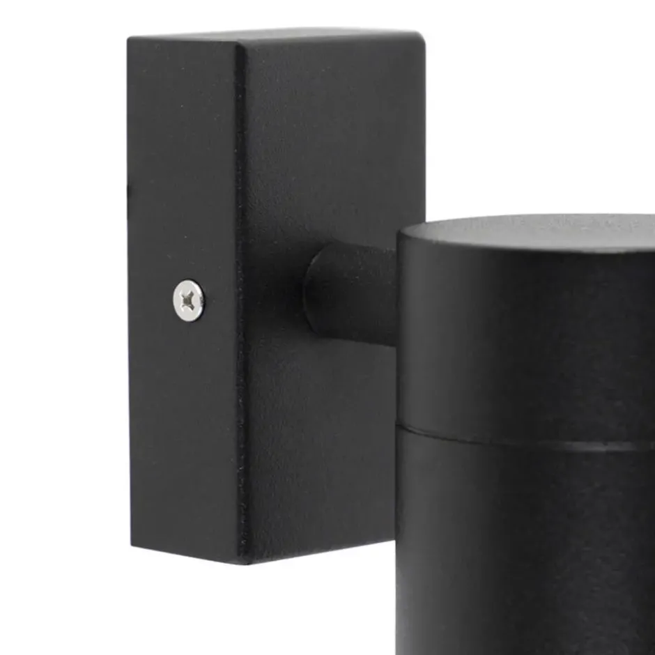 Qazqa wandlamp met glas solo zwart gu10