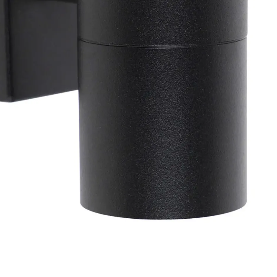 Qazqa wandlamp met glas solo zwart gu10
