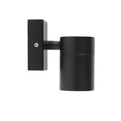 Qazqa wandlamp met glas solo zwart gu10