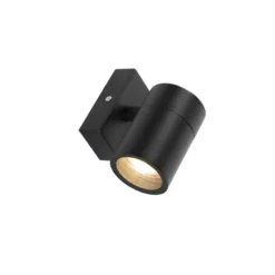 Qazqa wandlamp met glas solo zwart gu10