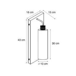 Qazqa wandlamp met glas stavelot bronskleurig e27