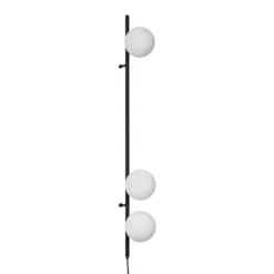 Qazqa wandlamp met glas vertical zwart g9