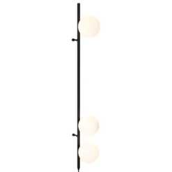 Qazqa wandlamp met glas vertical zwart g9