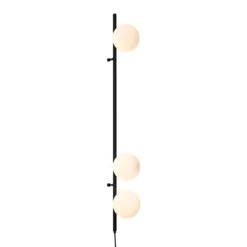Qazqa wandlamp met glas vertical zwart g9