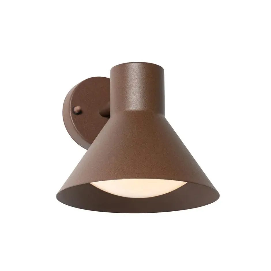 Qazqa wandlamp natas bruin e27