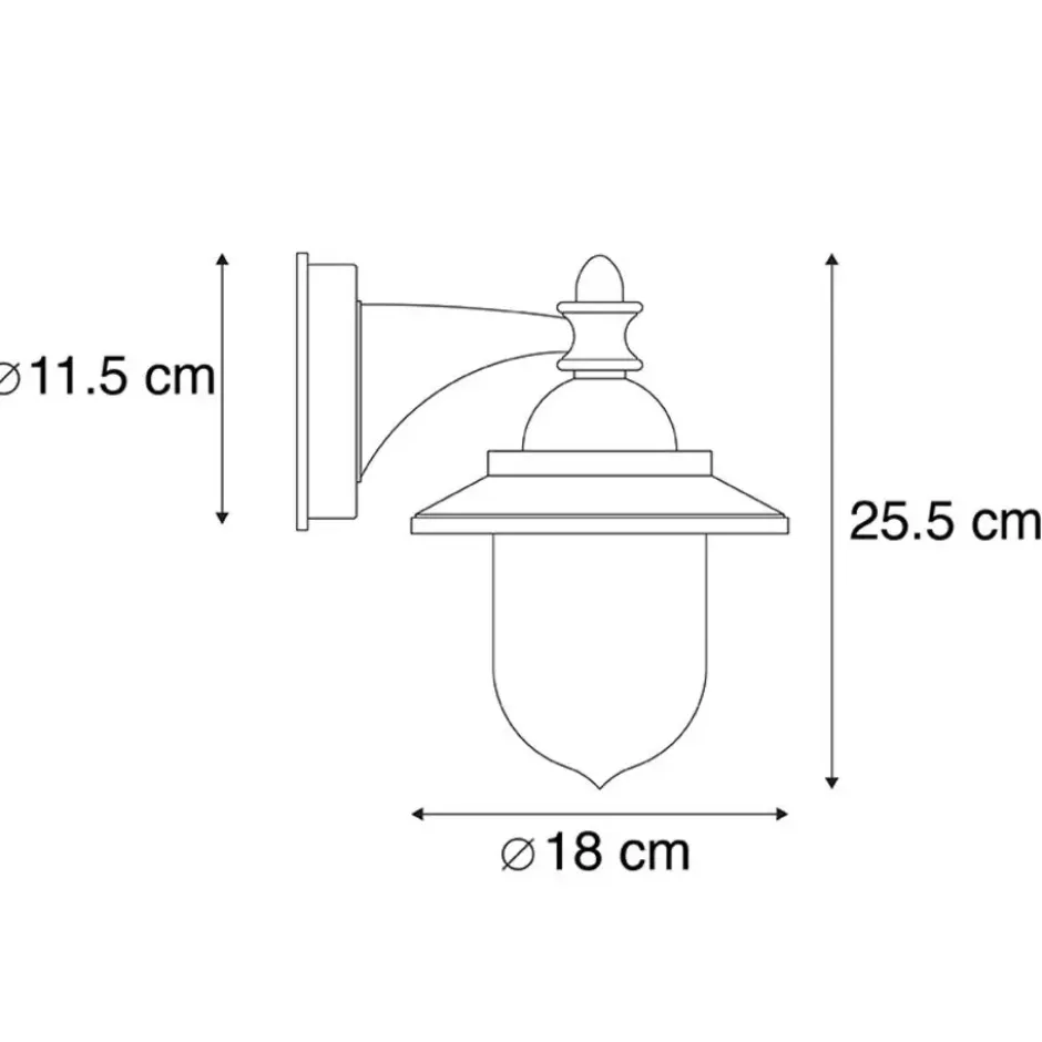 Qazqa wandlamp oxford grijs e27