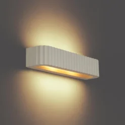 Qazqa wandlamp plaster beige e14