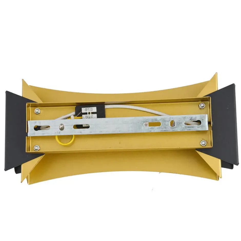 Qazqa wandlamp plats zwart g9