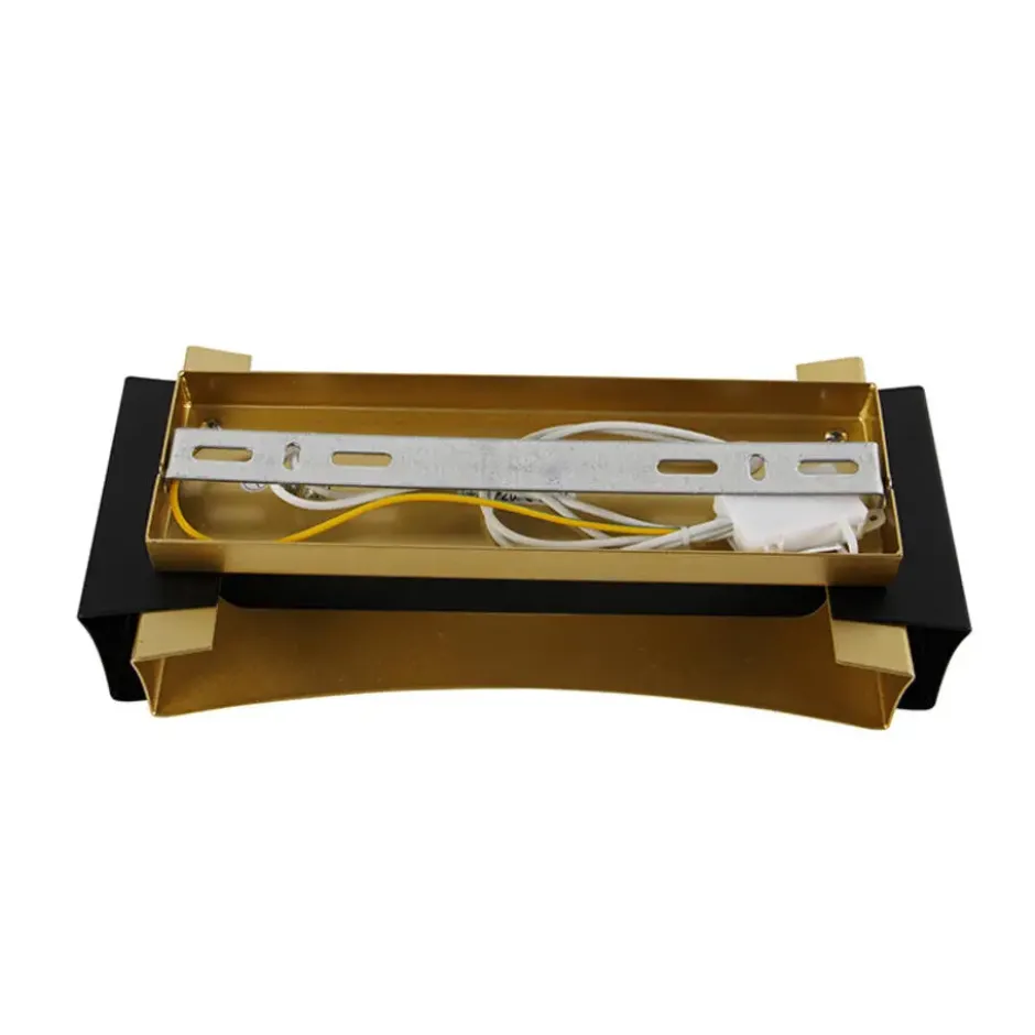 Qazqa wandlamp plats zwart g9