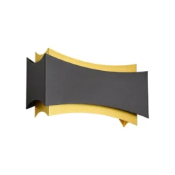 Qazqa wandlamp plats zwart g9