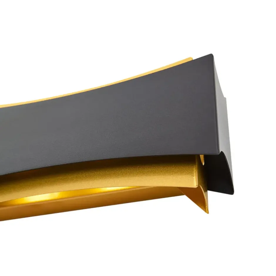Qazqa wandlamp plats zwart g9