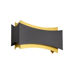 Qazqa wandlamp plats zwart g9
