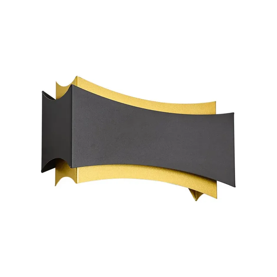 Qazqa wandlamp plats zwart g9