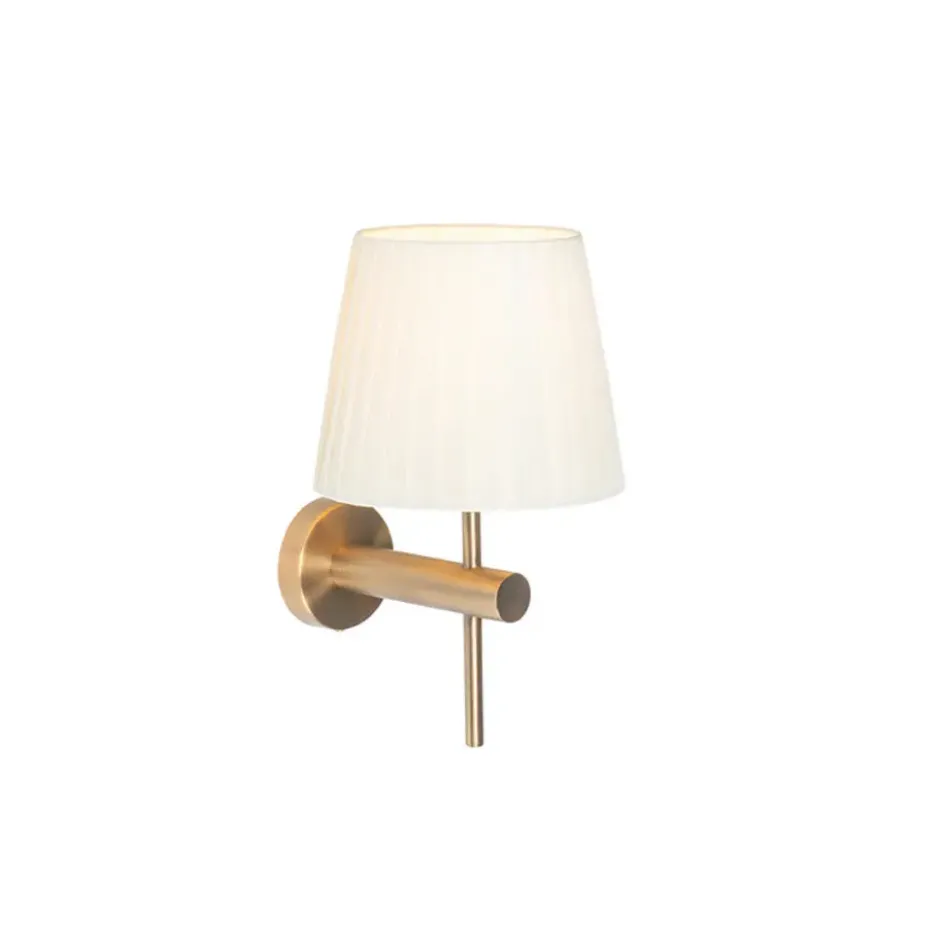 Qazqa wandlamp pluk bronskleurig e27