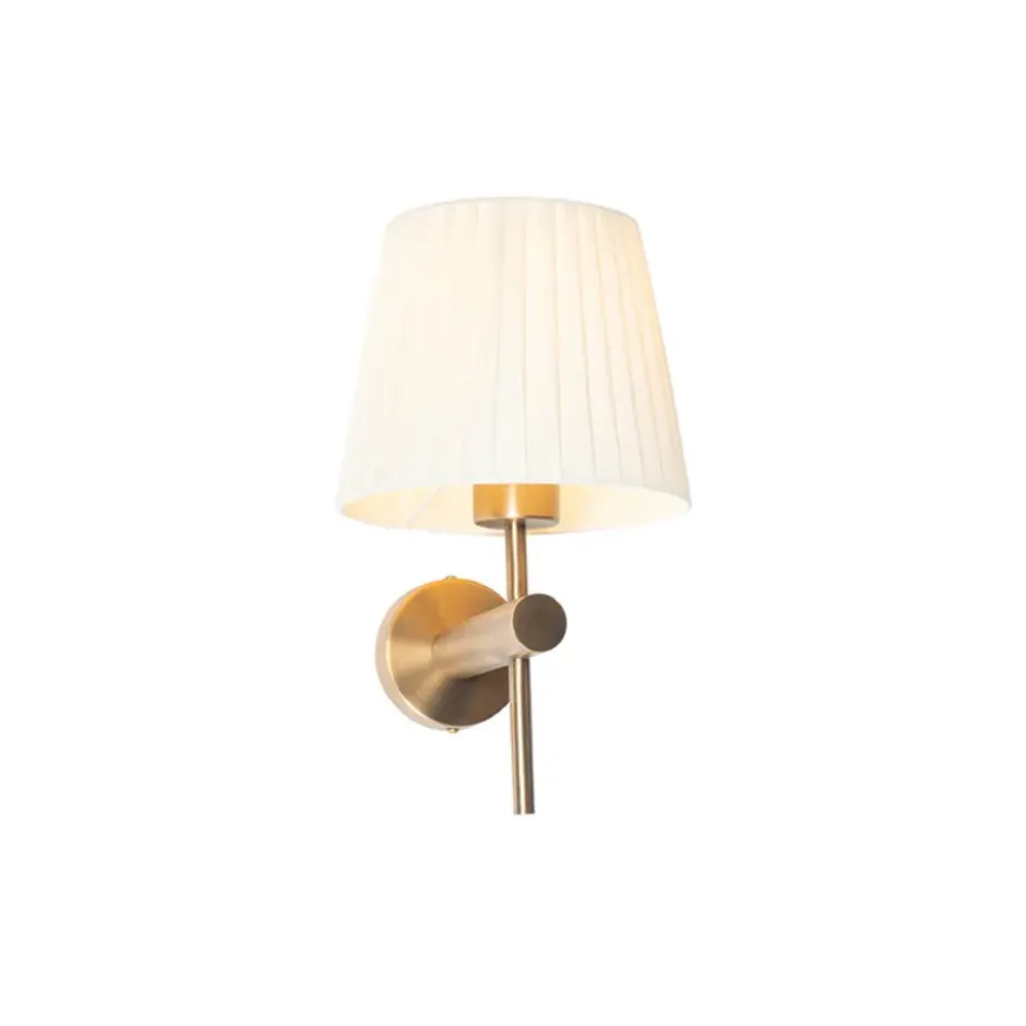 Qazqa wandlamp pluk bronskleurig e27