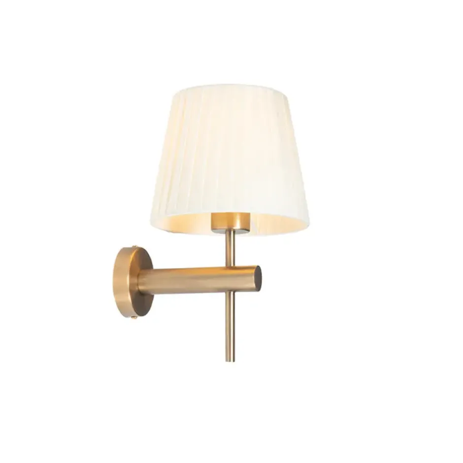 Qazqa wandlamp pluk bronskleurig e27