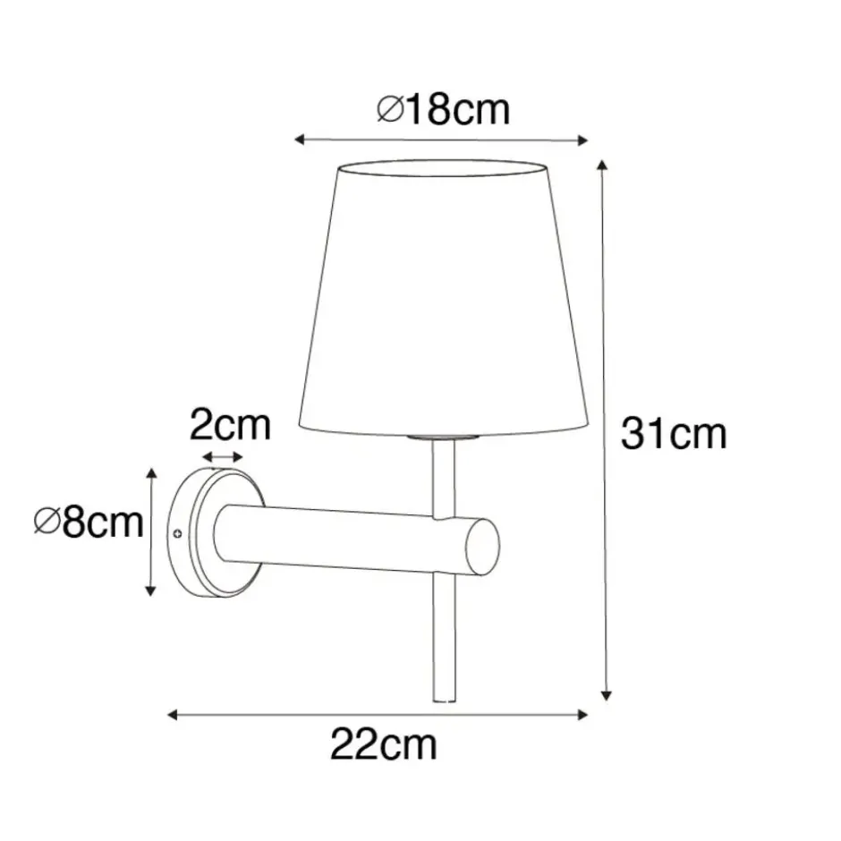 Qazqa wandlamp pluk bronskleurig e27
